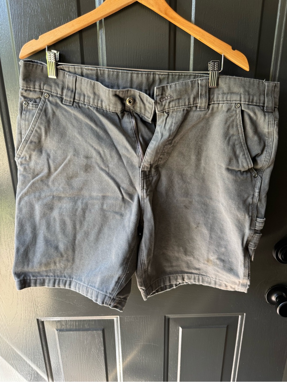 Men's Cargo Work Shorts in Washed Gray